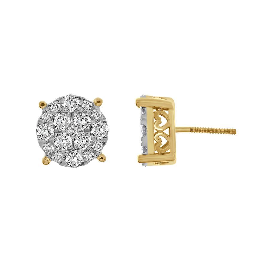 20933099_229383Y-29648.jpg LADIES STUD EARRINGS 2.00CT ROUND DIAMOND 10K YELLOW GOLD - Image 1