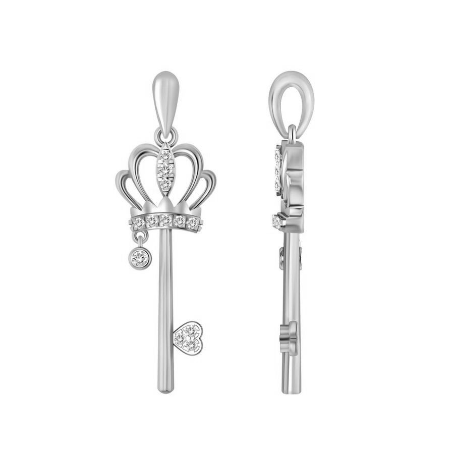 20933222_247713W-31131.jpg LADIES PENDANT 0.10CT ROUND DIAMOND 10K WHITE GOLD - Image 1