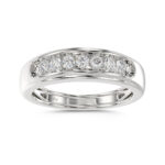 MEN'S BAND 0.50CT ROUND DIAMOND 10K WHITE GOLD