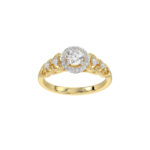 LADIES RING 0.20CT ROUND DIAMOND 10K YELLOW GOLD