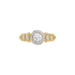 LADIES RING 0.20CT ROUND DIAMOND 10K YELLOW GOLD - Image 5