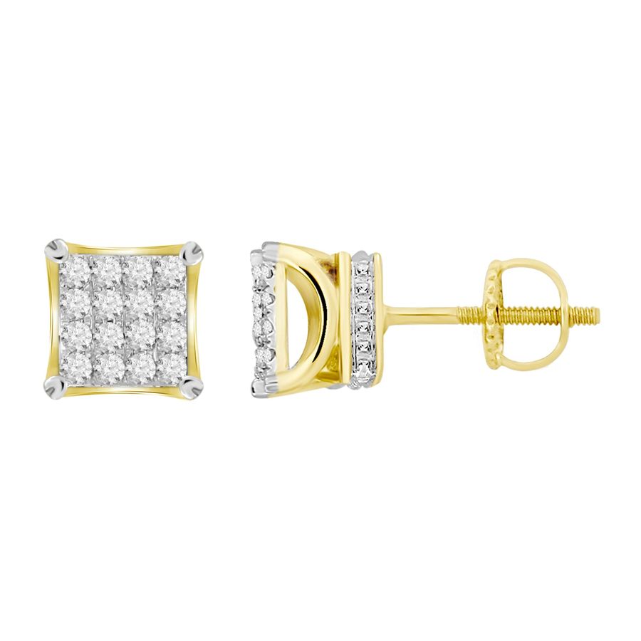 20933977_202092Y-34509.jpg LADIES STUD EARRINGS 1.00CT ROUND DIAMOND 10K YELLOW GOLD - Image 1