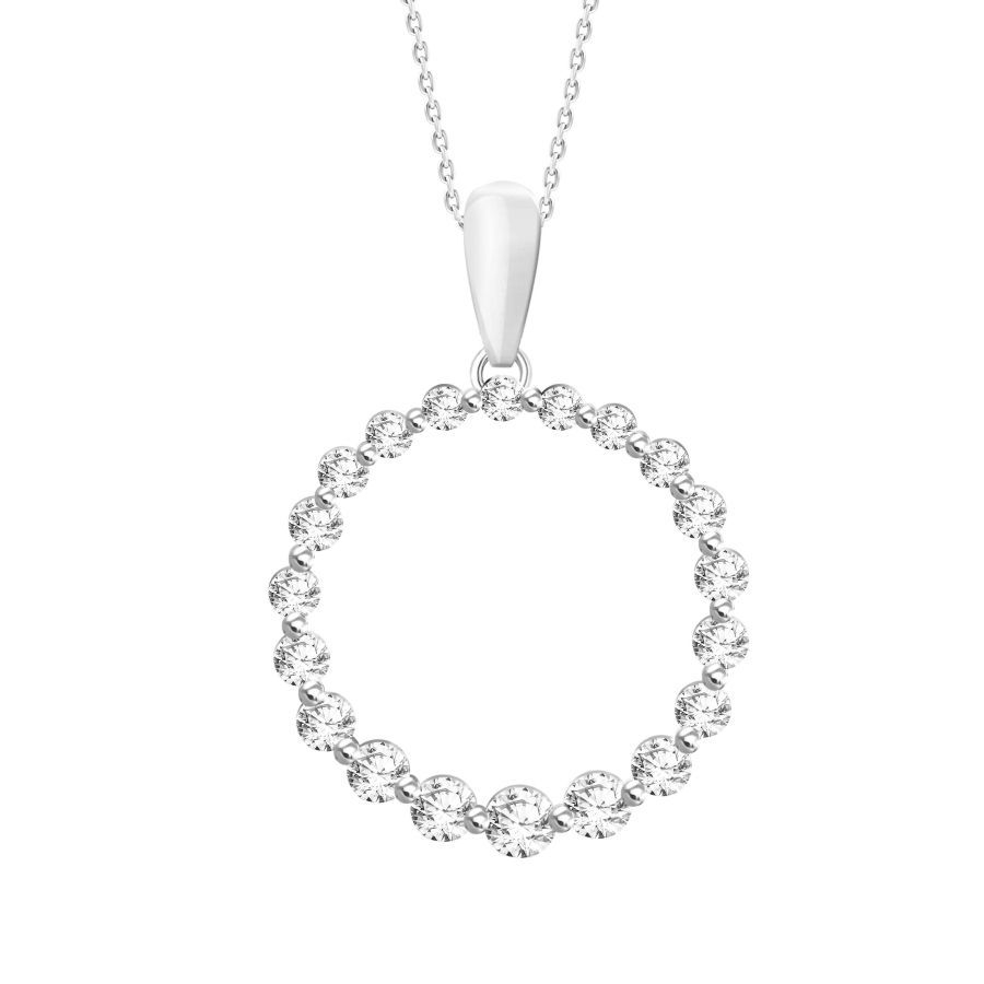 20934193_218330W-34779.jpg LADIES PENDANT 0.25CT ROUND DIAMOND 10K WHITE GOLD - Image 1