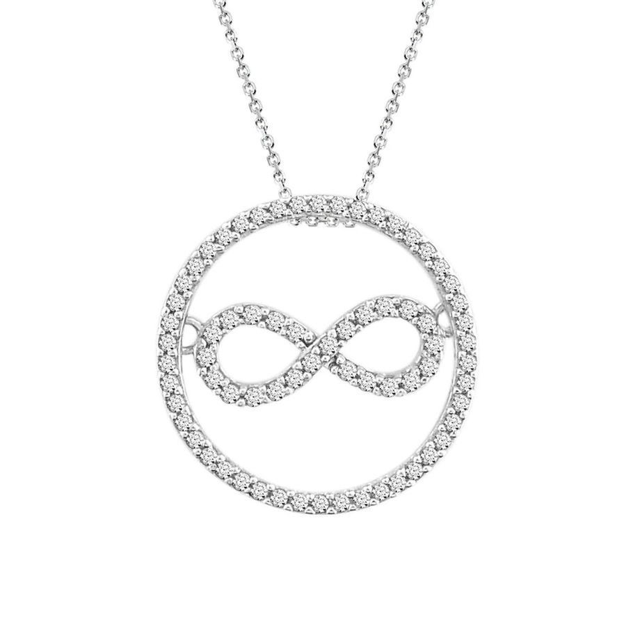 20934328_202767W-35465.jpg LADIES PENDANT 0.25CT ROUND DIAMOND 10K WHITE GOLD - Image 1