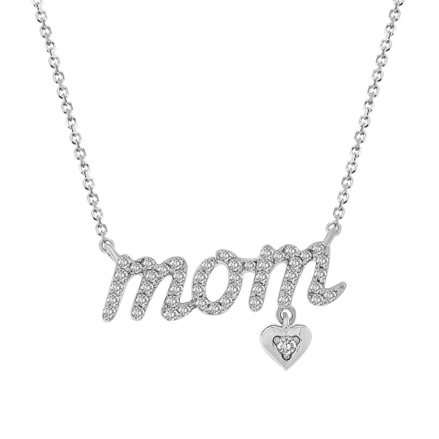 20934478_226474W-38345.jpg LADIES NECKLACE 0.15CT ROUND DIAMOND 10K WHITE GOLD - Image 1