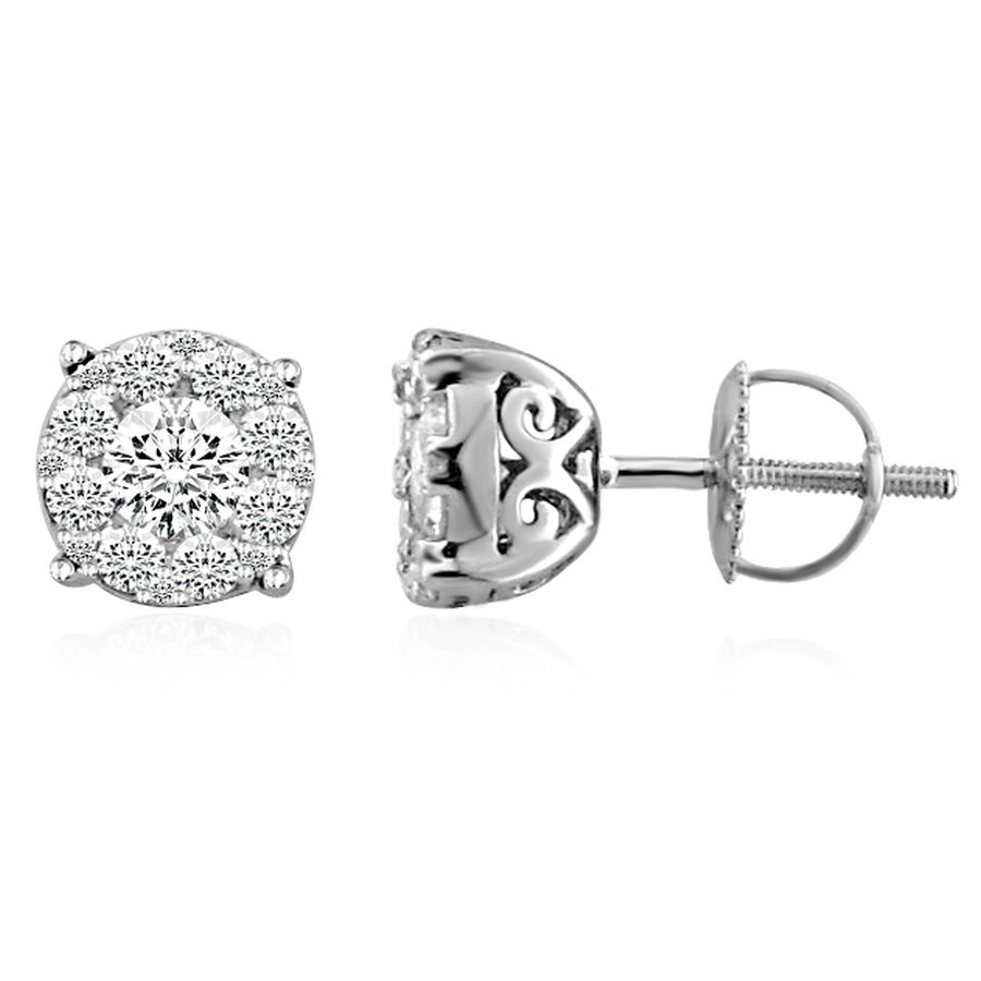 20934839_58908W-44579.jpg LADIES EARRINGS 0.50CT ROUND DIAMOND 14K WHITE GOLD (SI QUALITY) - Image 1