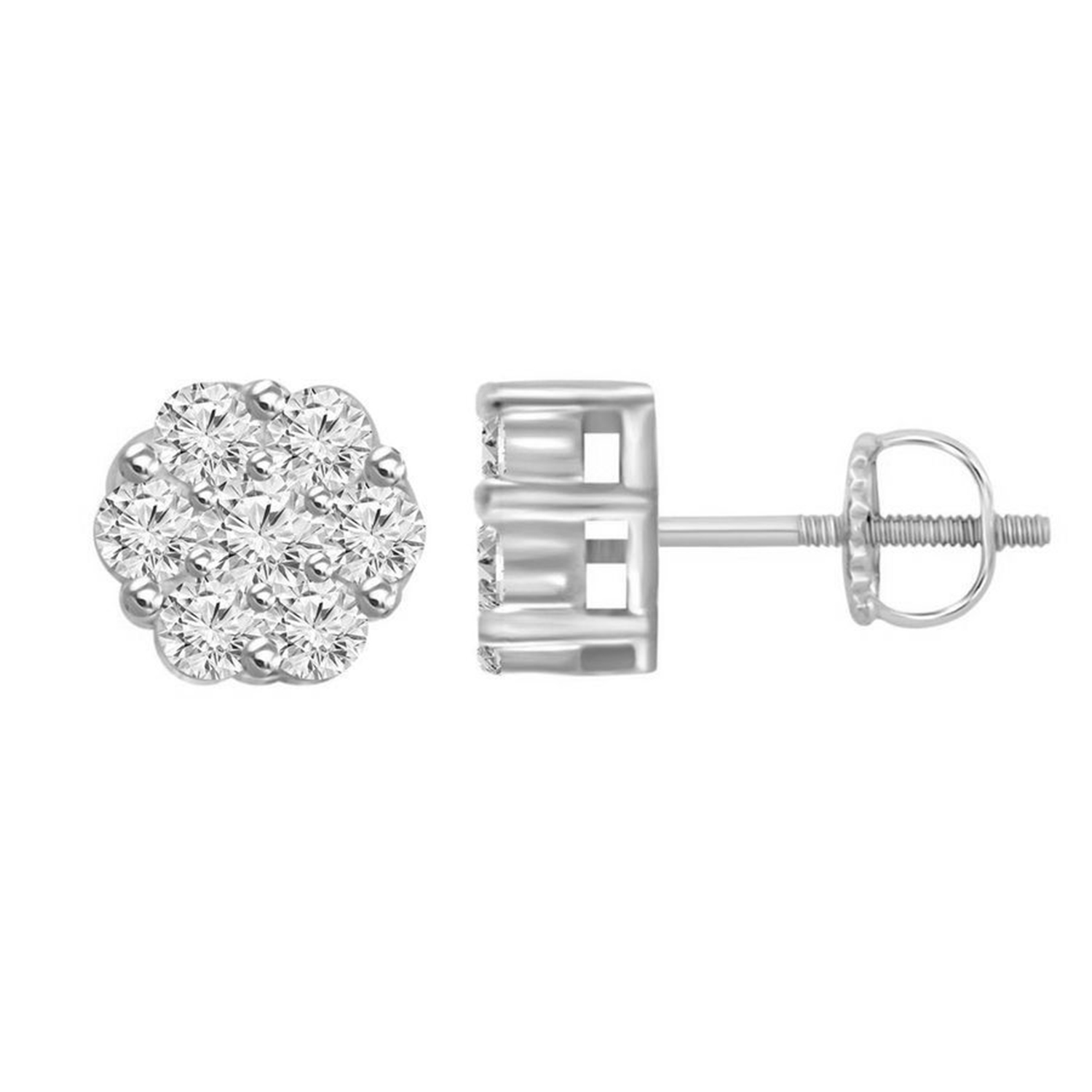 20935321_44219W-A-53633.jpg LADIES EARRINGS 0.15CT ROUND DIAMOND 14K WHITE GOLD - Image 1