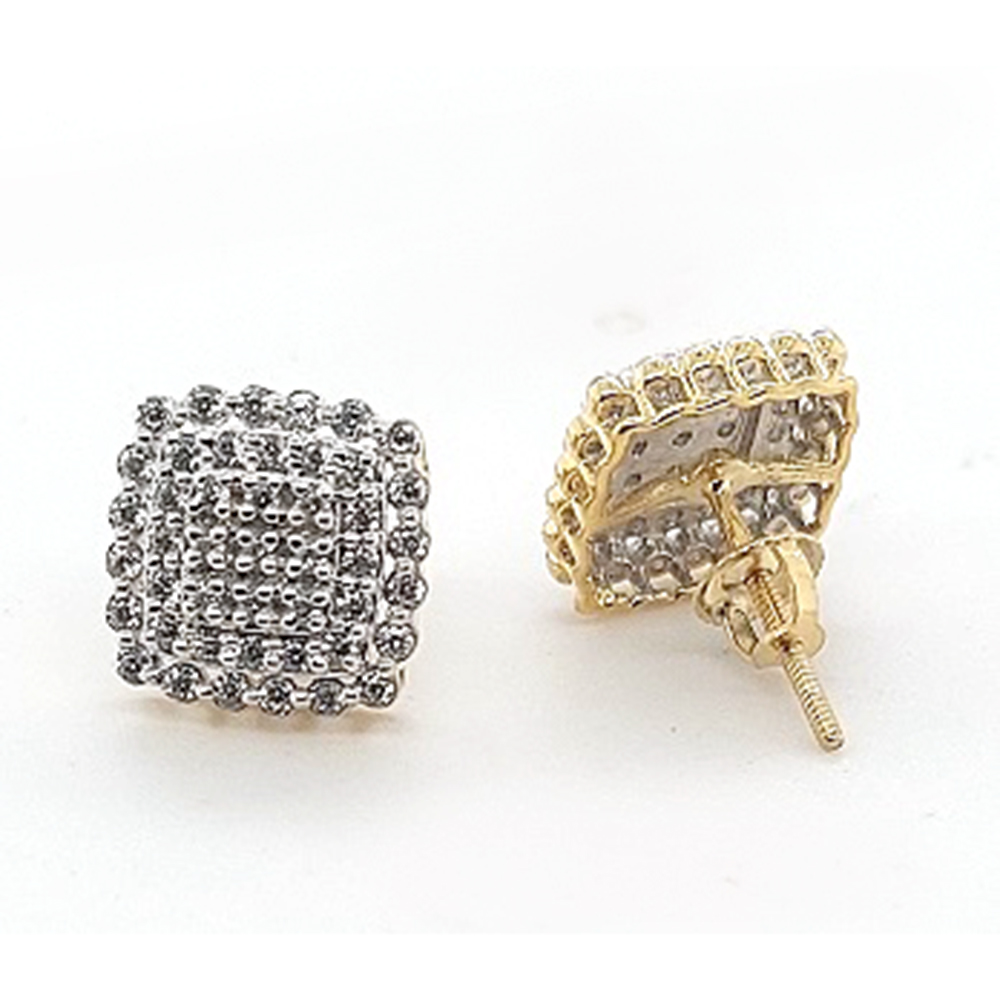 20936169_318359Y-4939409.jpg LADIES EARRINGS 0.50CT ROUND DIAMOND 10K YELLOW GOLD - Image 1
