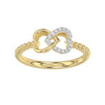 LADIES RING 0.10CT ROUND DIAMOND 10K YELLOW GOLD