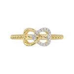 LADIES RING 0.10CT ROUND DIAMOND 10K YELLOW GOLD - Image 5