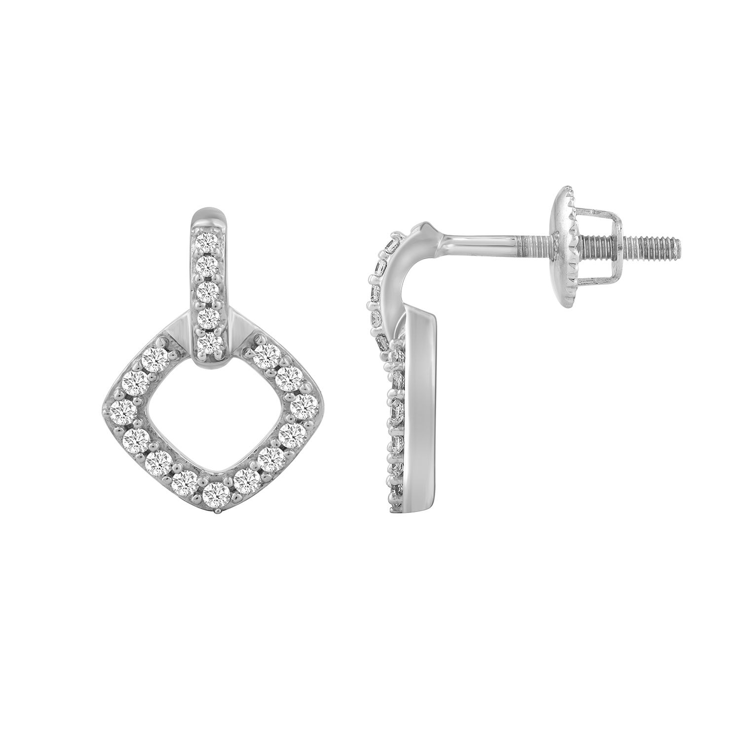 20936359_339004W-4939673.jpg LADIES EARRINGS 0.20CT ROUND DIAMOND 10K WHITE GOLD - Image 1