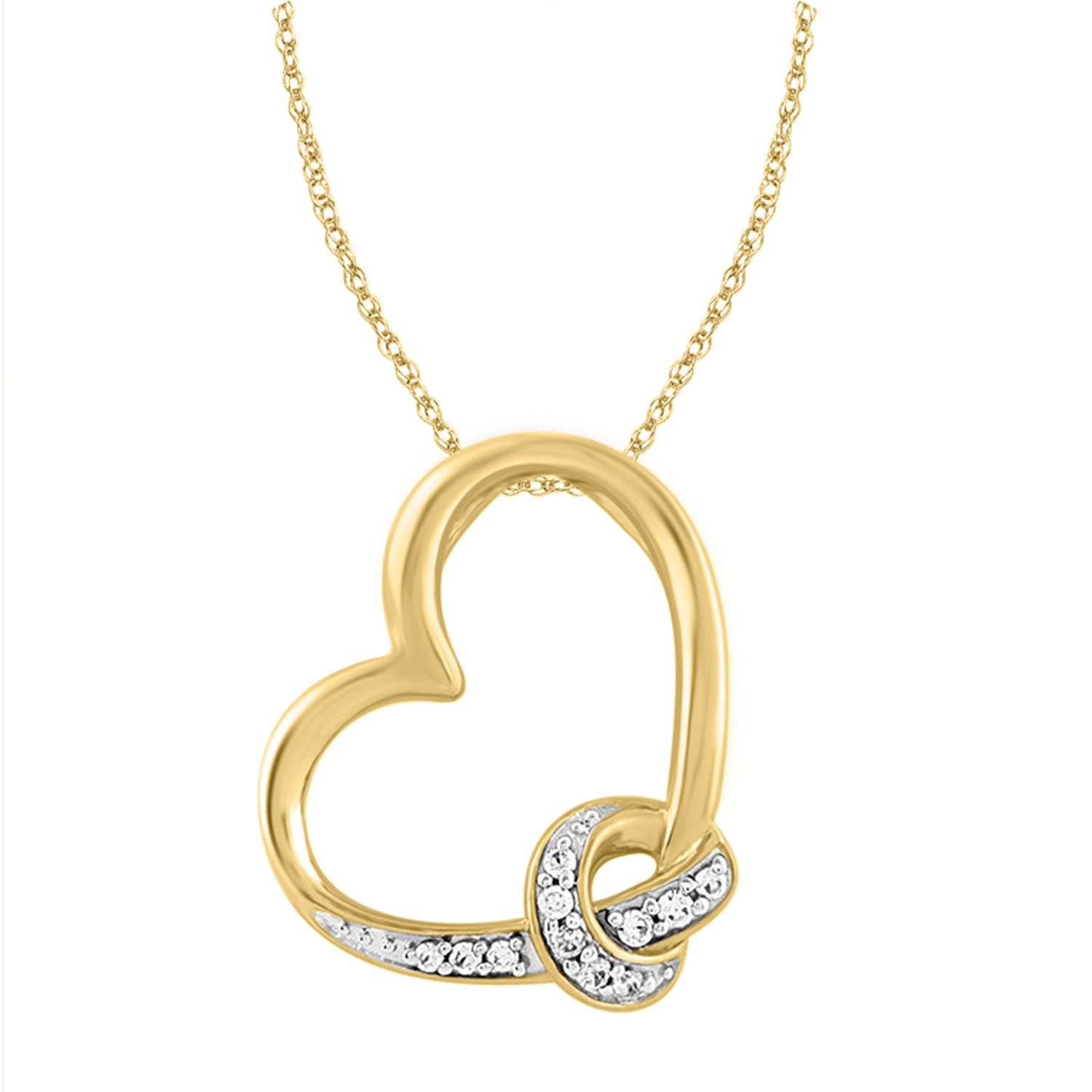 20936587_314104Y-4942001.jpg LADIES PENDANT 0.10CT ROUND DIAMOND 10K YELLOW GOLD - Image 1
