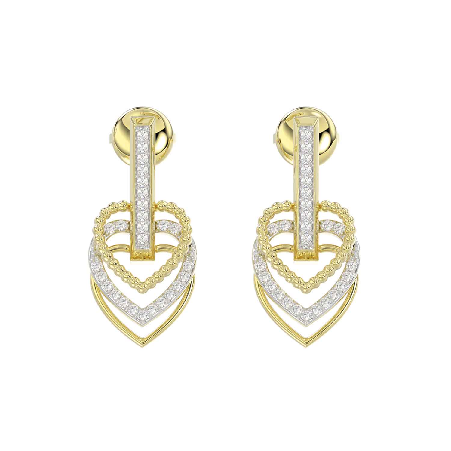 20936600_315032Y-4942671.jpg LADIES EARRINGS 0.25CT ROUND DIAMOND 14K YELLOW GOLD - Image 1