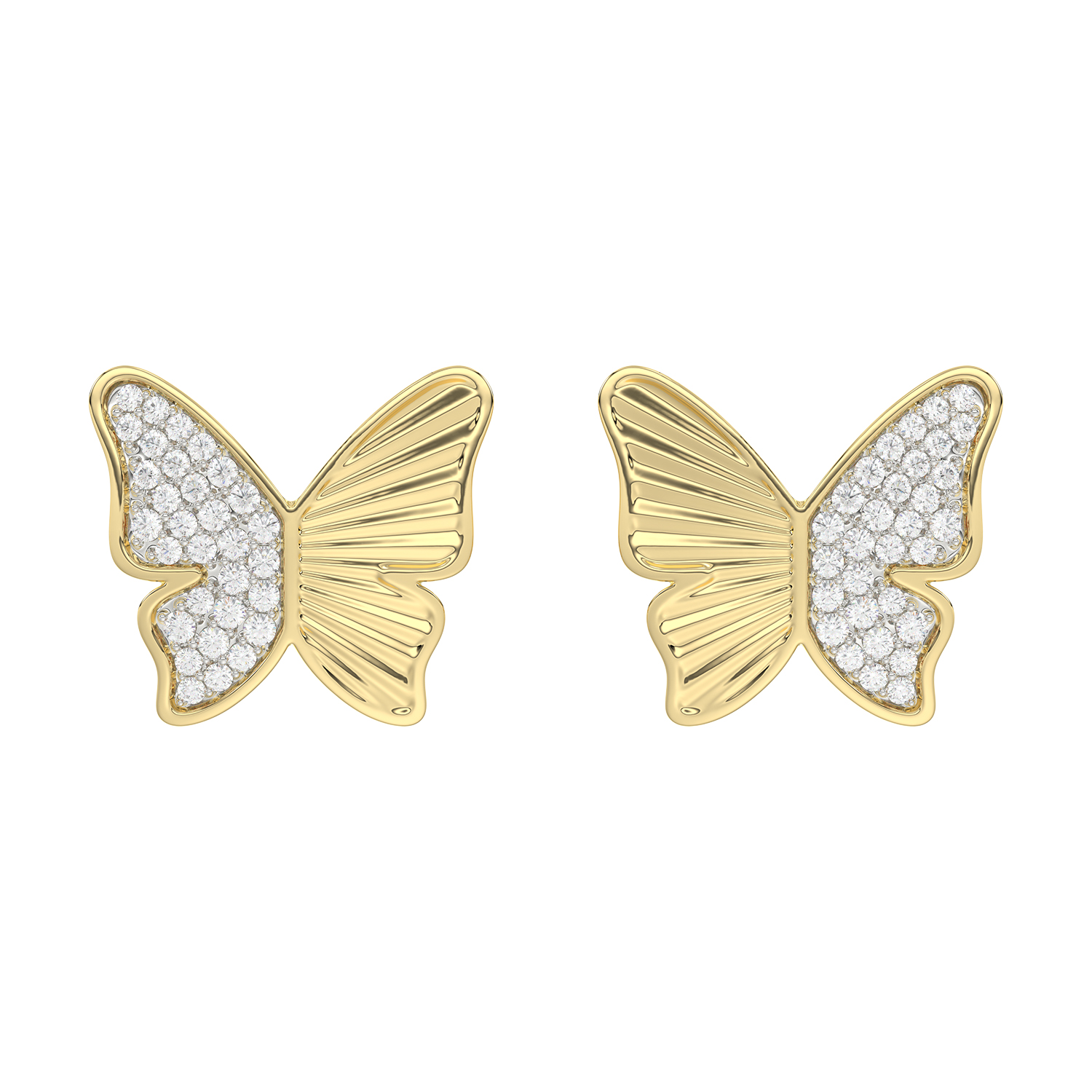 20936852_344903Y-4944706.jpg LADIES EARRINGS 0.16CT ROUND DIAMOND 10K YELLOW GOLD - Image 1
