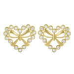 LADIES EARRINGS 0.25CT ROUND DIAMOND 10K YELLOW GOLD