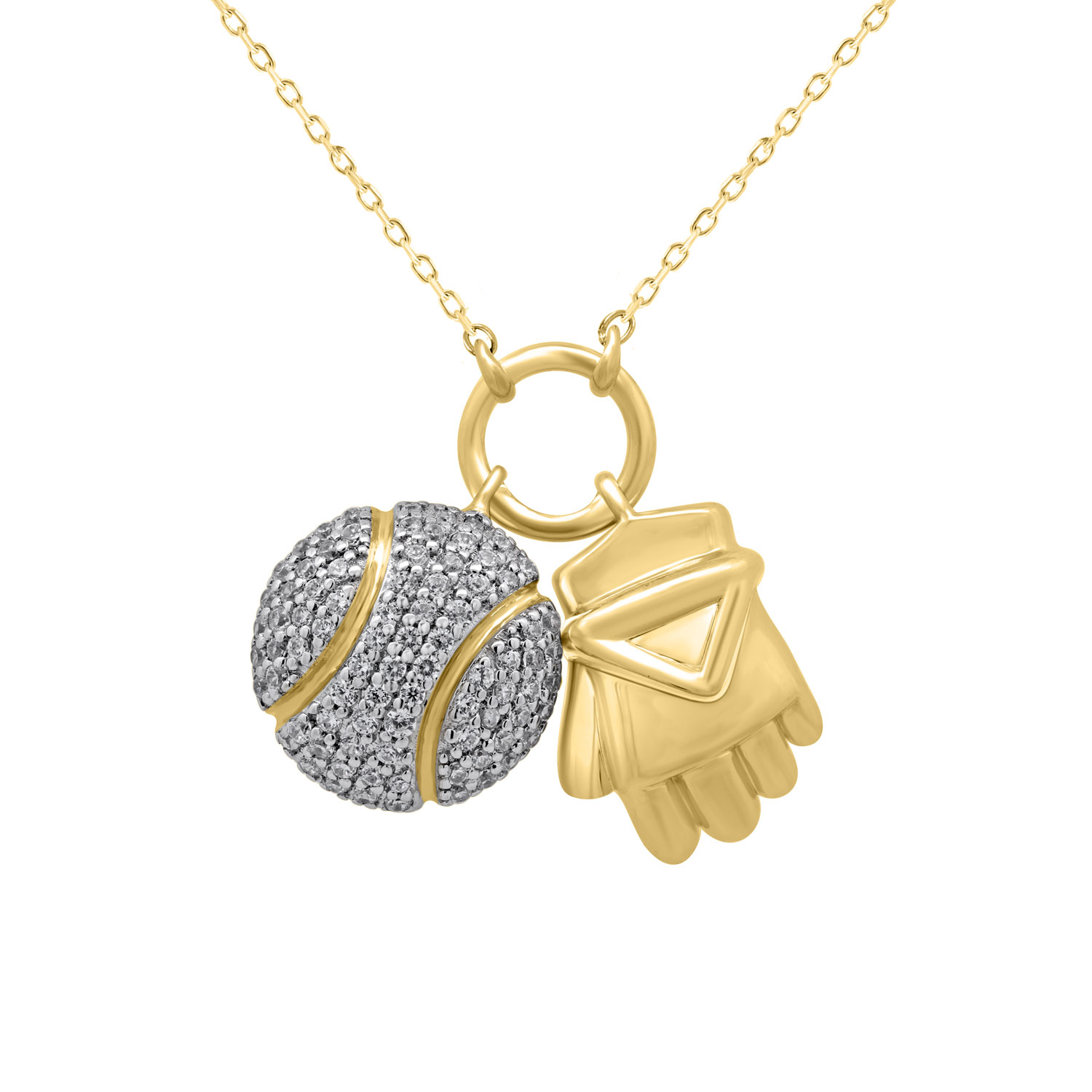 20937092_347878Y-4961302.jpg LADIES PENDANT WITH CHAIN 0.25CT ROUND DIAMOND 10K YELLOW GOLD - Image 1