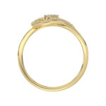 LADIES RING 0.15CT ROUND DIAMOND 10K YELLOW GOLD - Image 2