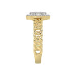 LADIES RING 0.25CT ROUND/BAGUETTE DIAMOND 10K YELLOW GOLD - Image 4