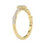 LADIES RING 0.25CT ROUND DIAMOND 10K YELLOW GOLD - Image 3
