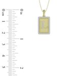 LADIES PENDANT 0.20CT ROUND DIAMOND 10K YELLOW GOLD - Image 4