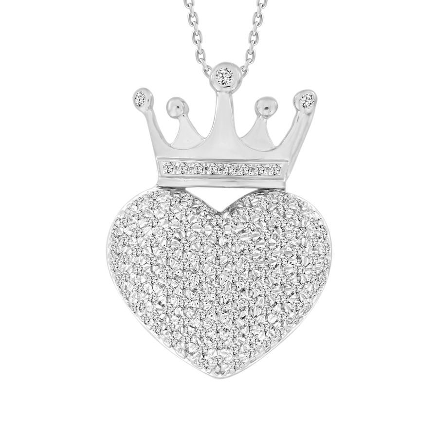 20943137_229164W-31388.jpg LADIES PENDANT 0.33CT ROUND DIAMOND 10K WHITE GOLD - Image 1