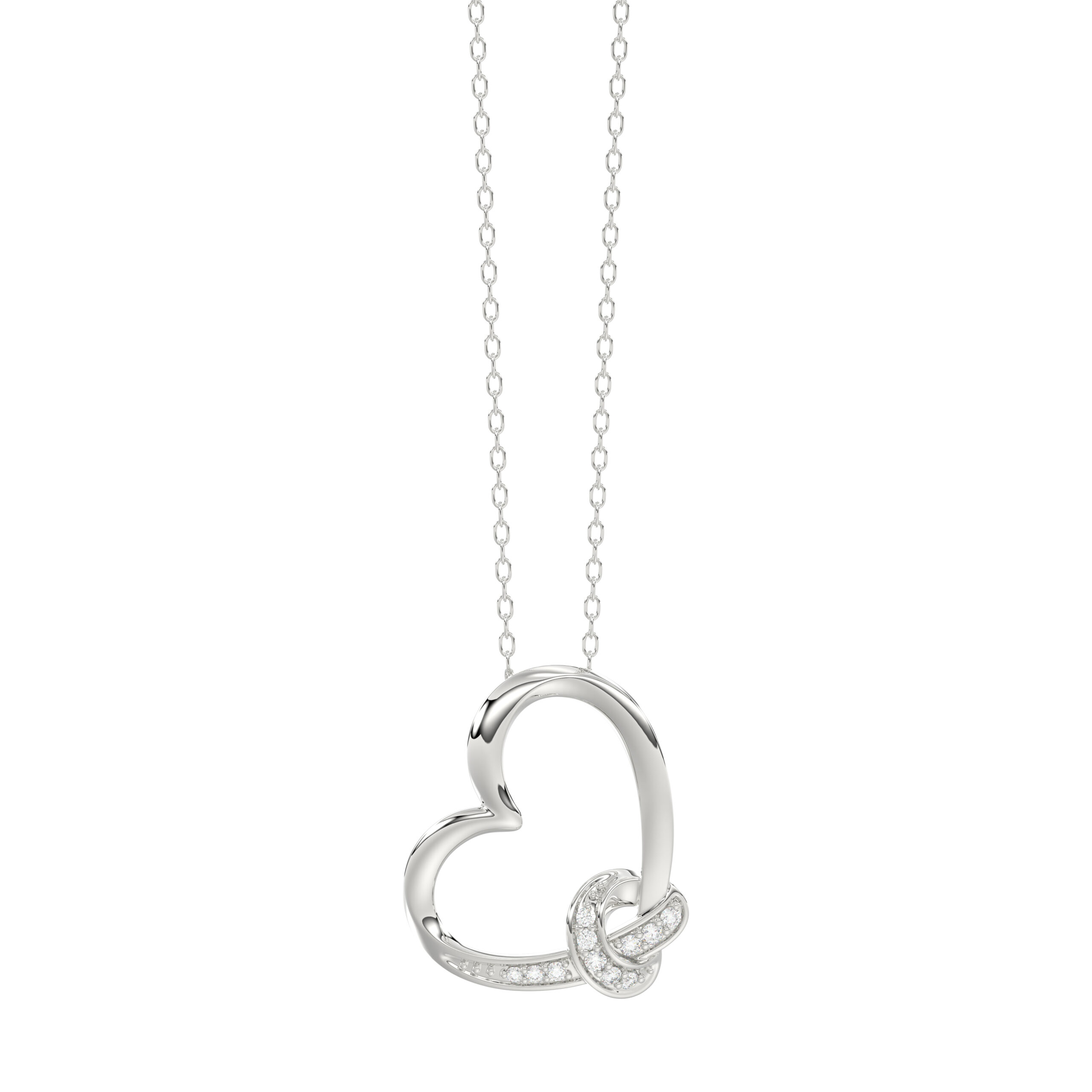 20943162_314104W-4942000.jpg LADIES PENDANT 0.10CT ROUND DIAMOND 10K WHITE GOLD - Image 1
