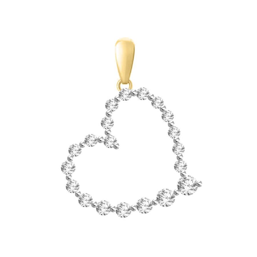 20950473_265173Y-A-42092.jpg LADIES PENDANT WITH CHAIN 0.50CT ROUND DIAMOND 14K YELLOW GOLD (SI QUALITY) - Image 1