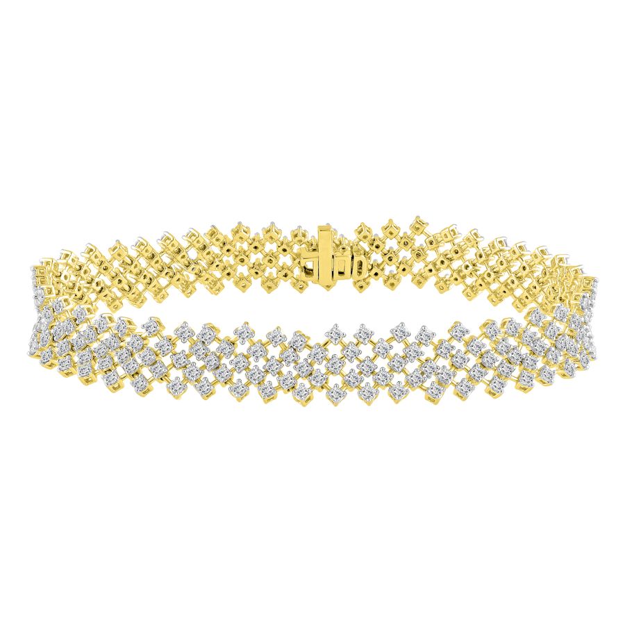 20950492_284961Y-A-43360.jpg LADIES BRACELET 5.00CT ROUND DIAMOND 14K YELLOW GOLD - Image 1