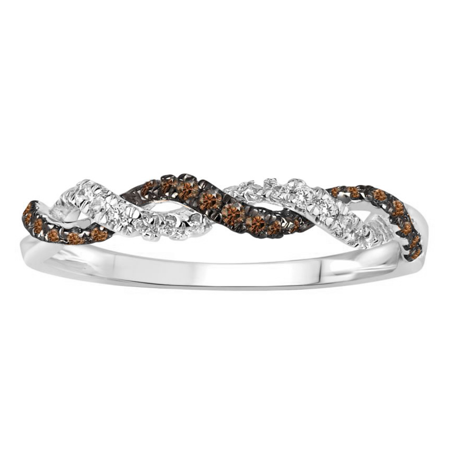 20952036_297296W-34889.jpg LADIES RING 0.25CT ROUND/BLUE DIAMOND 14K WHITE GOLD - Image 1