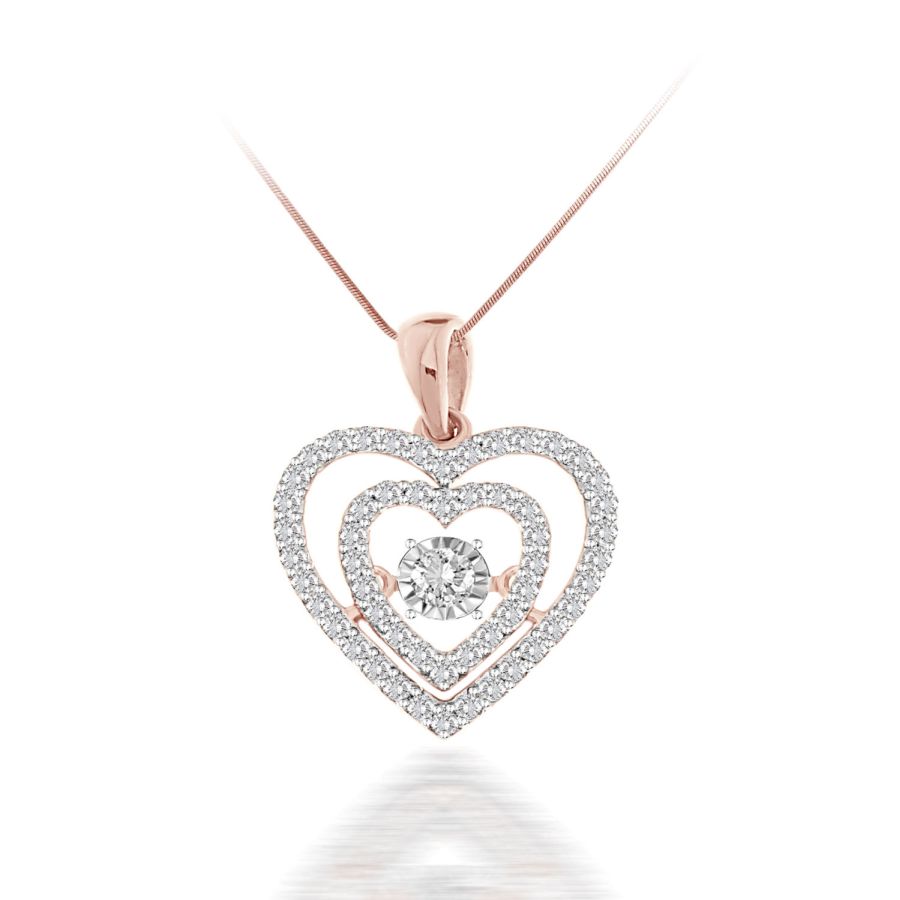 20952433_70777R-45572.jpg LADIES PENDANT WITH CHAIN 0.35CT ROUND/DARK BROWN 10K ROSE GOLD - Image 1