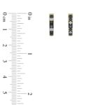 14K Yellow Gold 0.50CT Multi-Color Diamond Huggie Hoop Earrings Round Cut Blue, White Round &Dark Brown Diamonds - Image 4