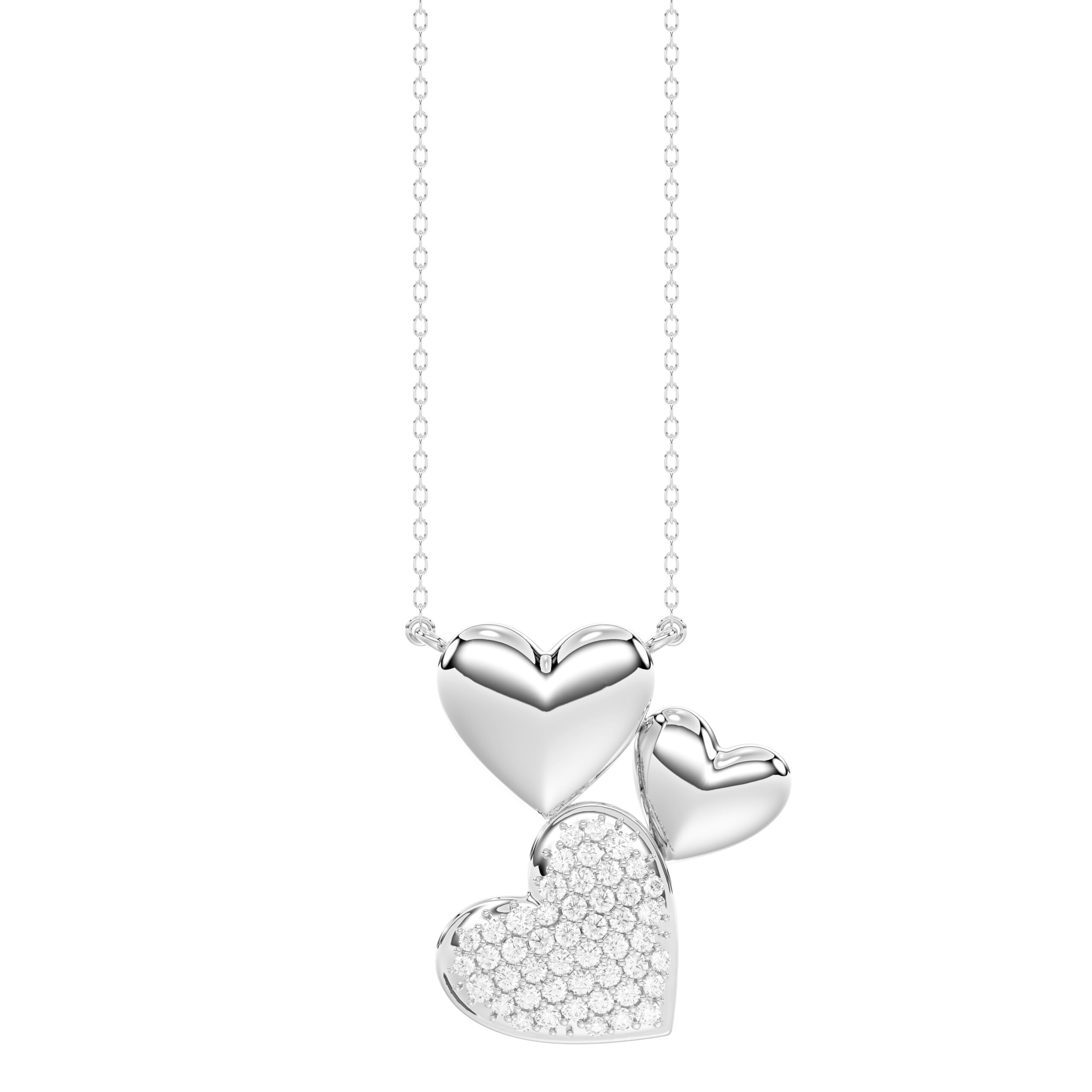 20953939_321773W-4942688.jpg LADIES NECKLACE 0.13CT ROUND DIAMOND 14K WHITE GOLD - Image 1