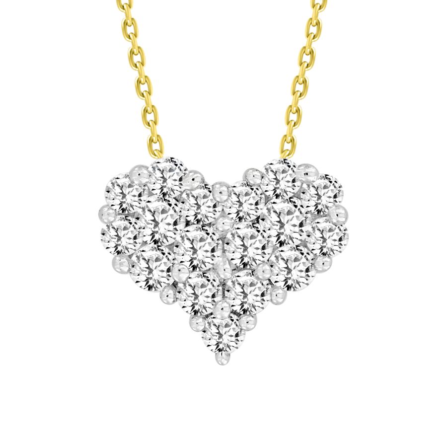 20954777_284878Y-A-31742.jpg LADIES PENDANT WITH CHAIN 0.30CT ROUND DIAMOND 14K YELLOW GOLD (SI QUALITY) - Image 1