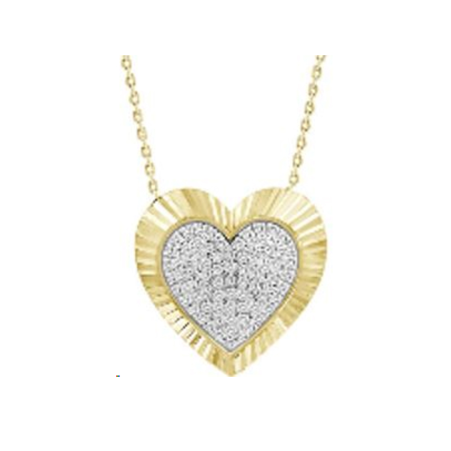 20954902_302403Y-44181.jpg LADIES PENDANT WITH CHAIN 0.20CT ROUND DIAMOND 10K YELLOW GOLD - Image 1