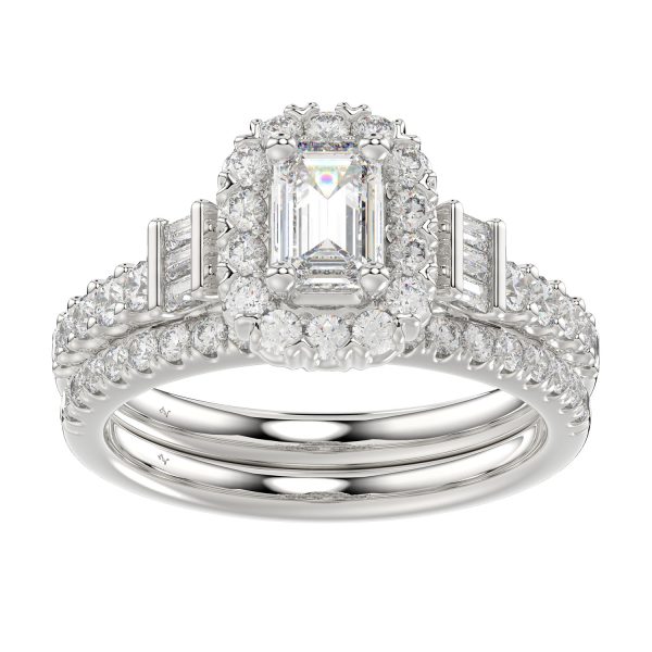 Petite Princess Diamond Bridge Engagement Ring by MDC Diamonds | White